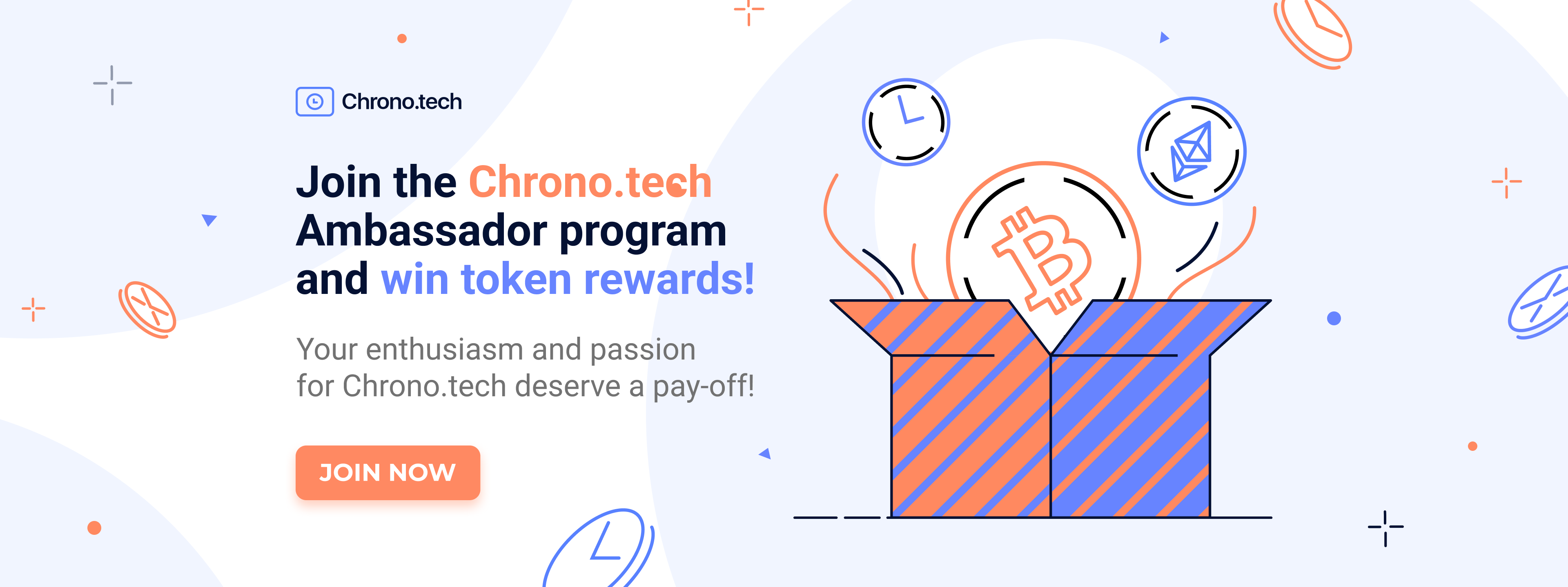 Join the Chrono.tech Ambassador program and win token rewards!