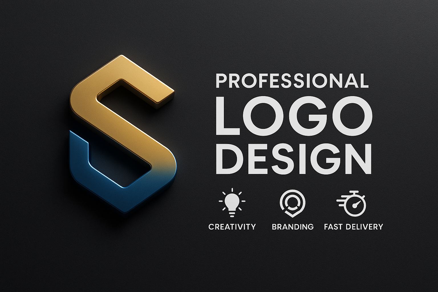 “I will design a professional logo using modern and 3D styles”
