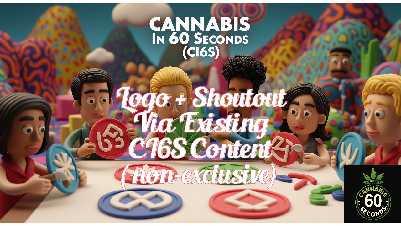 Basic: Logo + Shoutout Promo via 'Cannabis In 60 Seconds' (CI6S) Video Series (Non-Exclusive Use)