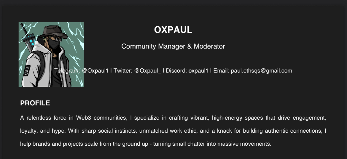 Looking for a reliable Web3 community guy? I got you.