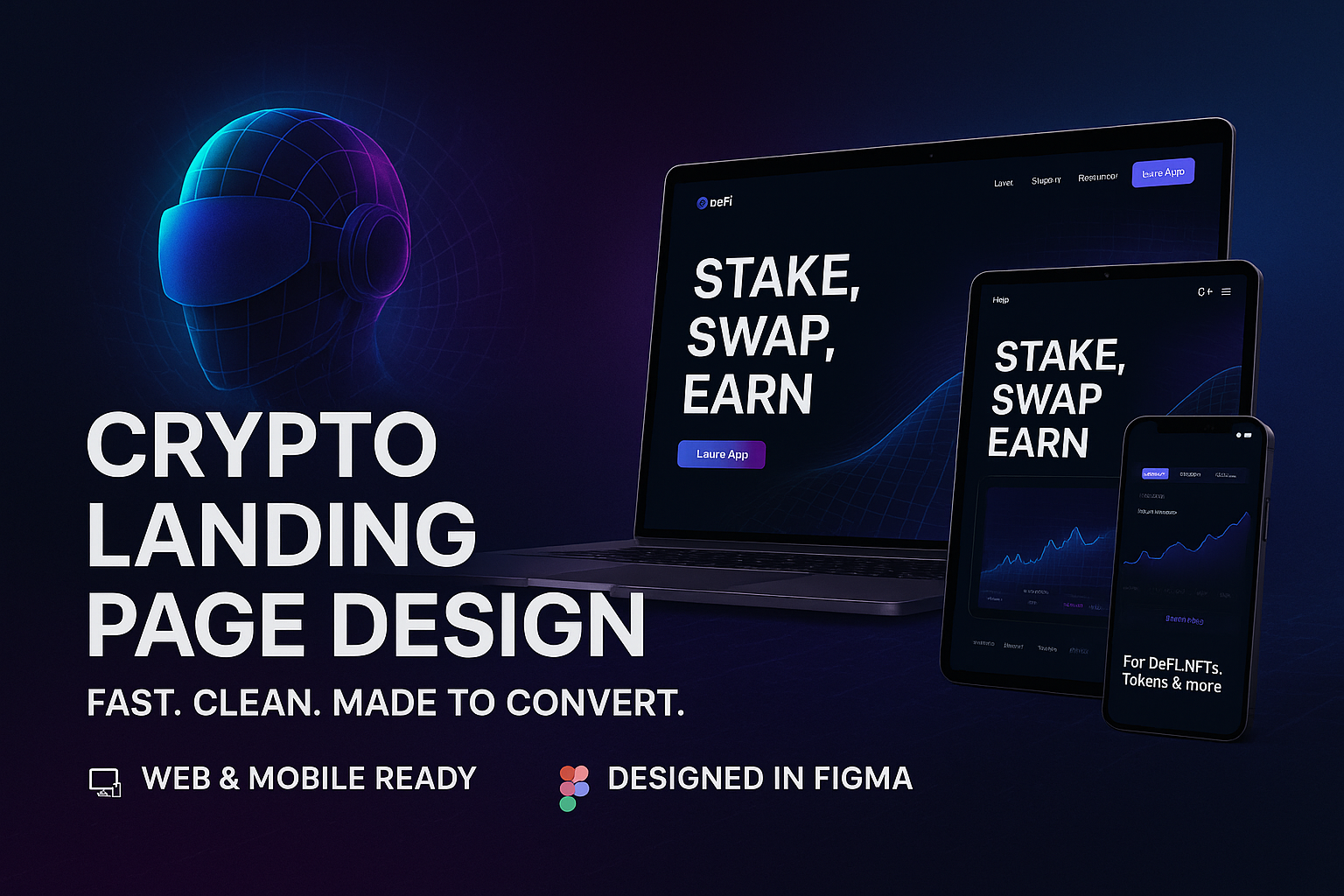 Crypto Landing Page Design – Fast, Clean & Responsive