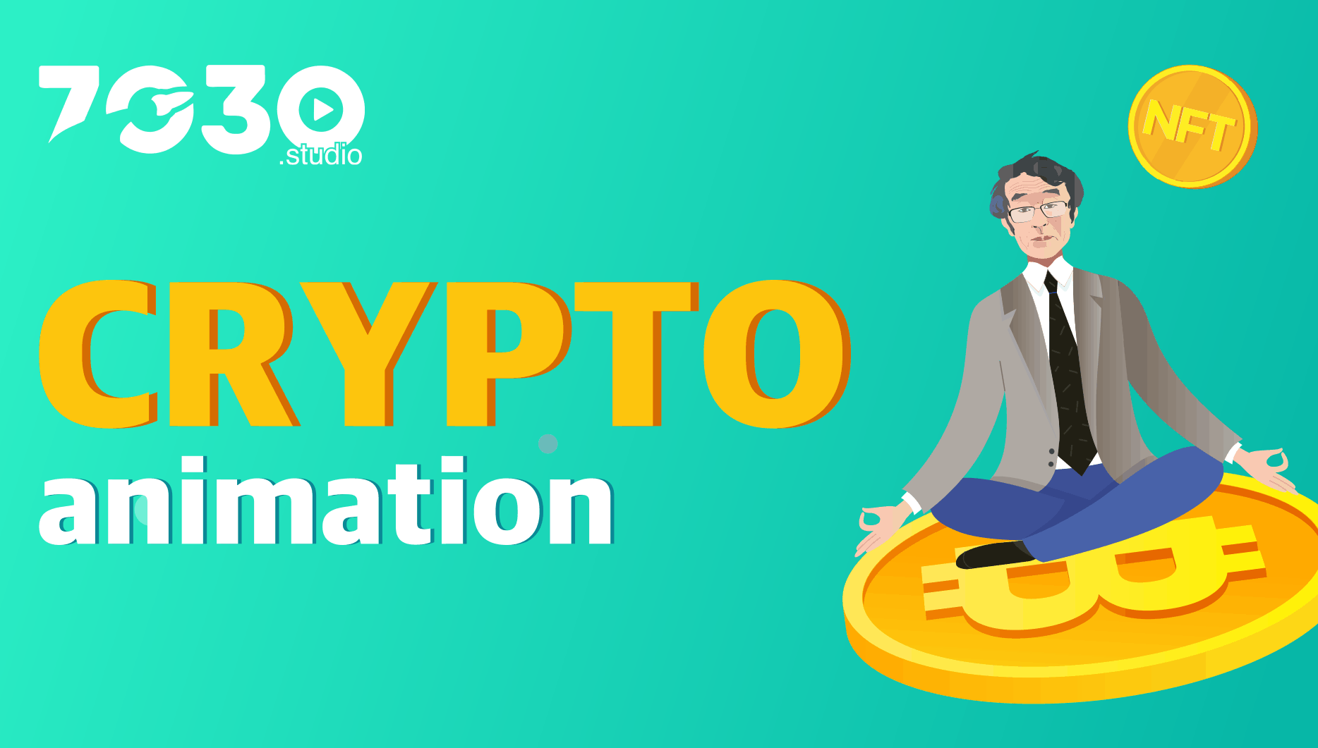 Crypto animated video up 60 second