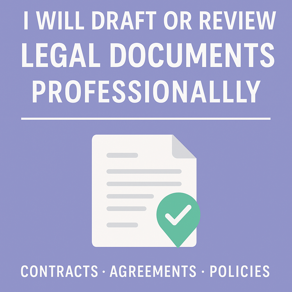 "I will draft or review legal documents professionally"