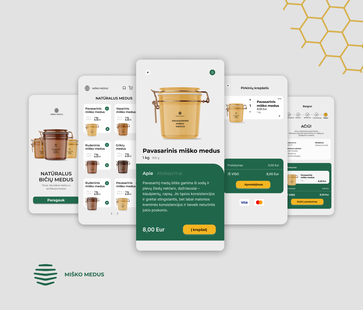 Honey mobile app based minimalistic design