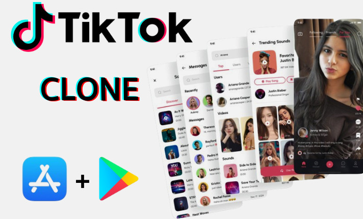 I will create custom tiktok clone with video promotion, live streaming with pk battles and svga gifts animation
