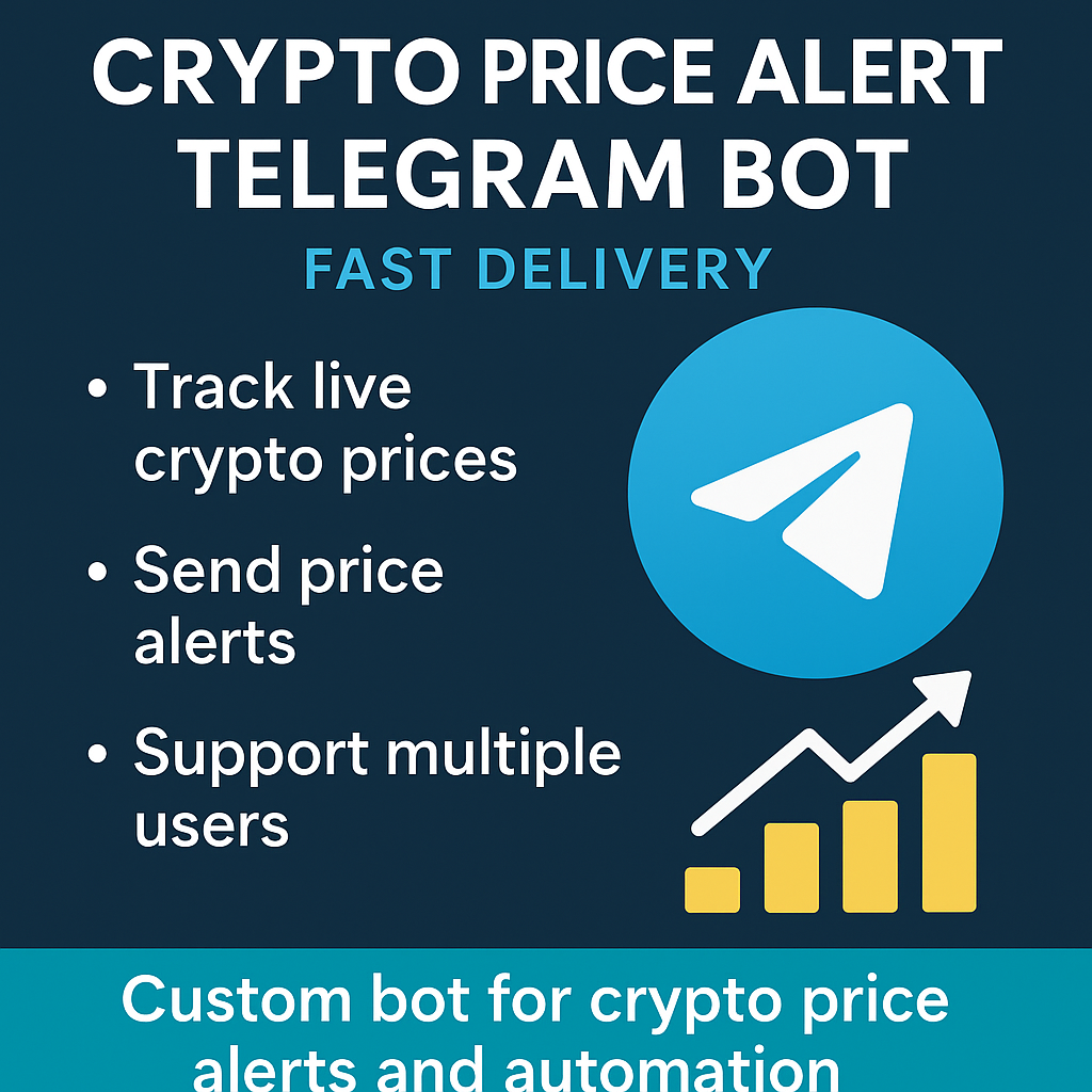 I will create a custom Telegram bot for crypto price alerts and automation
