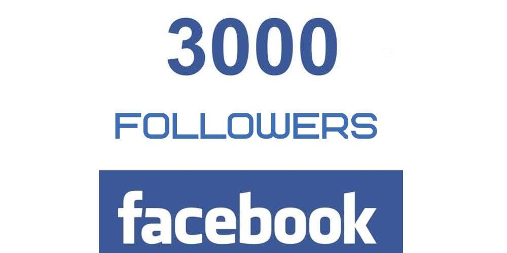 3,000 followers on Facebook