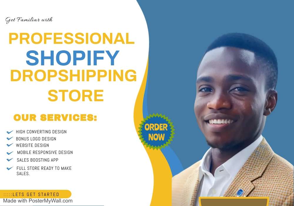 I will create Shopify dropshipping store, Shopify website design, Shopify Redesign
