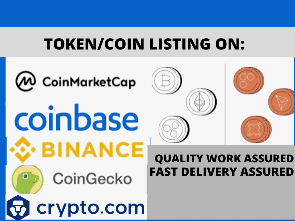 Get your token on Coinmarketcap, Coingecko,other Exchanges