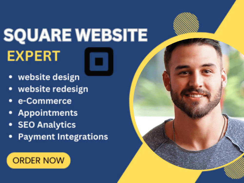 Square website design, square website redesign