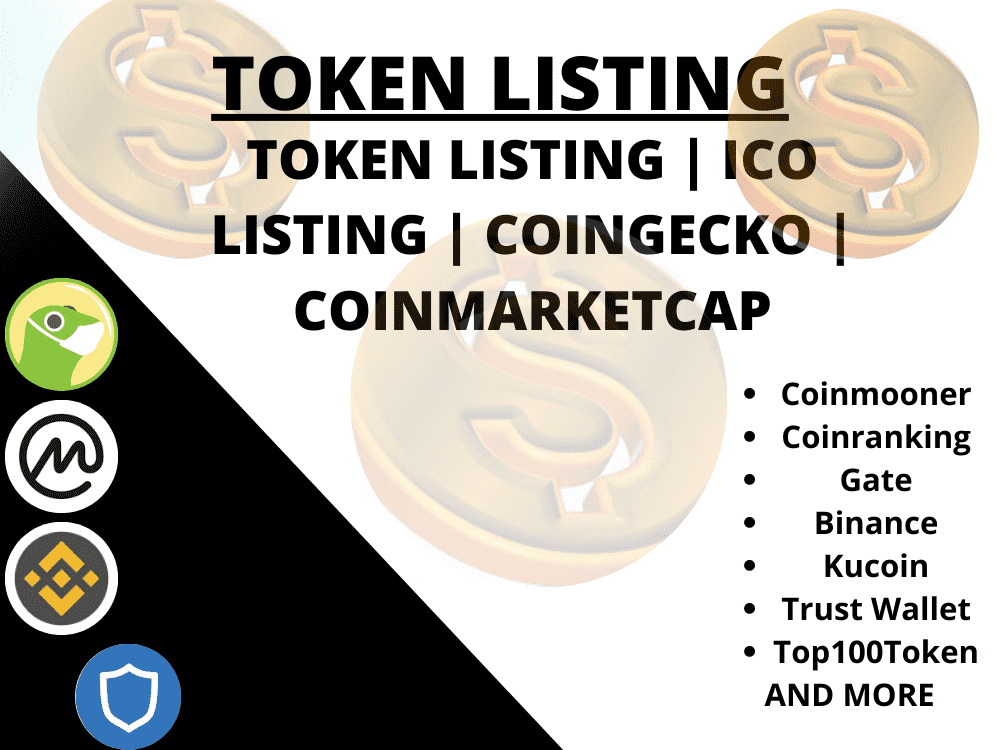 ico/token listing, coinmarketcap, coingecko