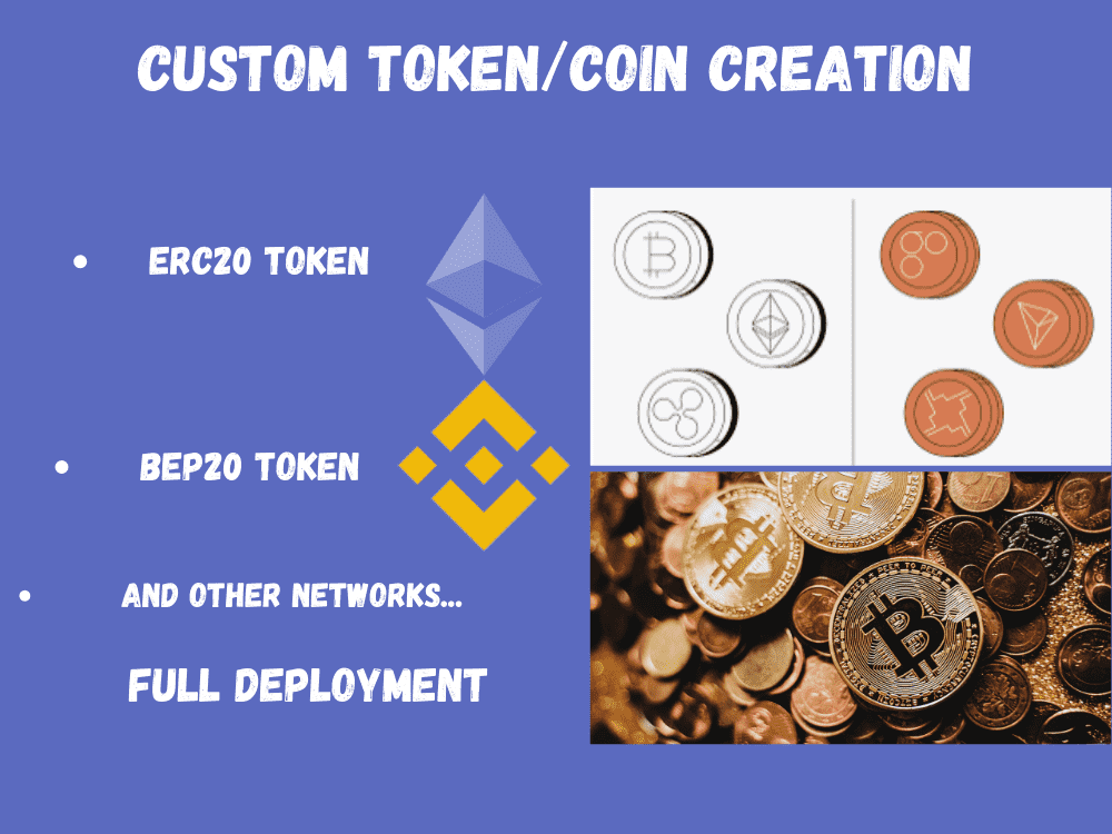 create custom token on Erc20, Bep20, or any other network