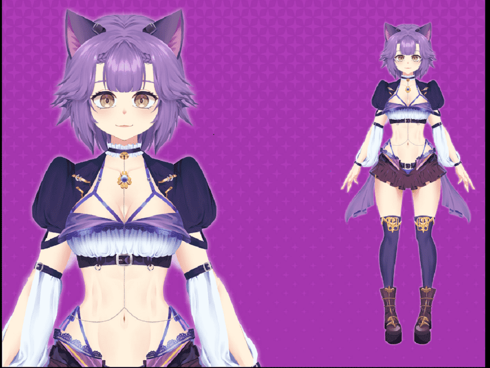 Design custom vrchat, furry, vtuber 3d anime model, 3d rendering