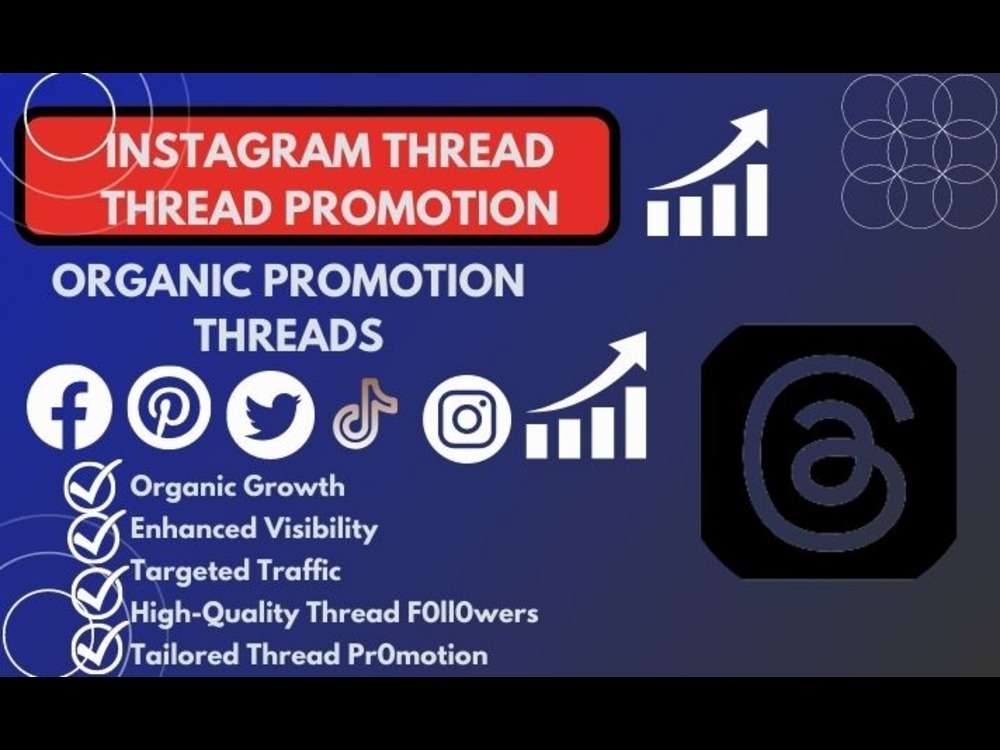I will increase instagram thread, shoutout thread, thread promotion, thread followers
