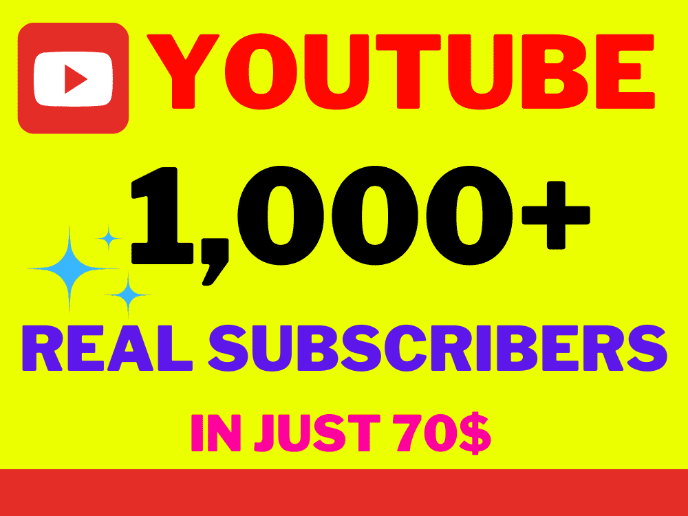 Non Drop Youtube Subscribers service For Your YouTube
