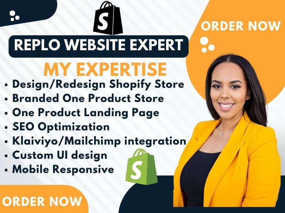 I will design shopify landing page redesign using replo shogun pagefly ecomposer zipify