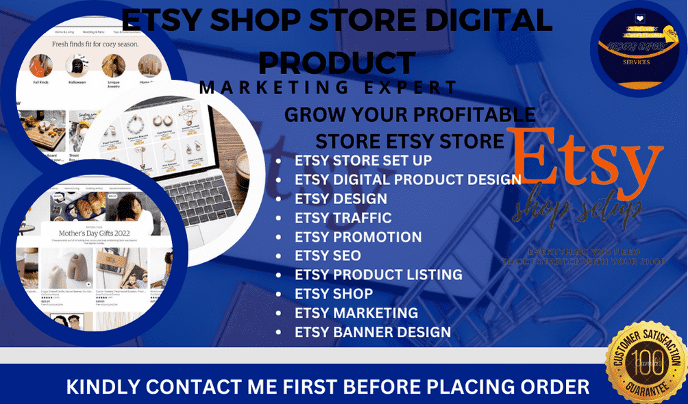 I will setup etsy store etsy digtal product etsy SEO etsy product listing
