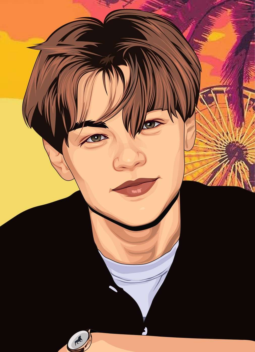 I will do vector art portrait for you