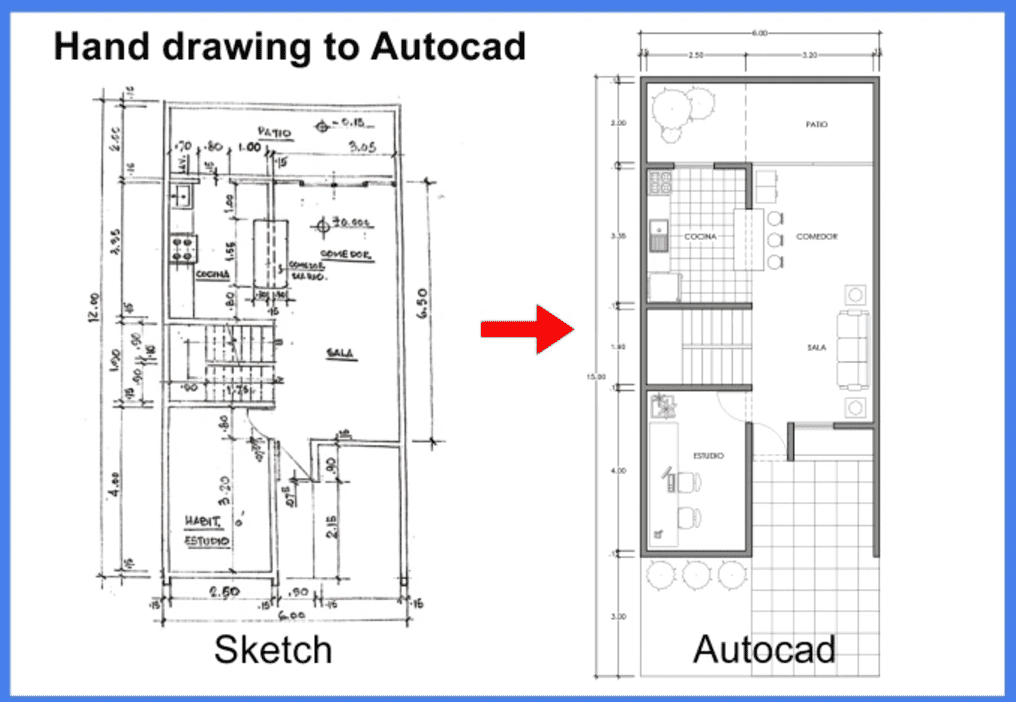 I will draw, redraw 2d architectural floor plan, blueprint autocad