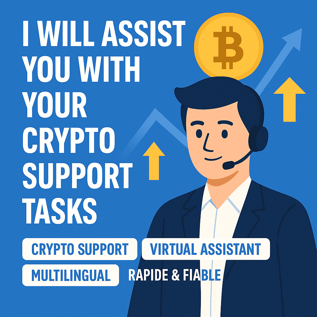 🔹 Je vais vous assister dans vos tâches administratives liées à la cryptomonnaie