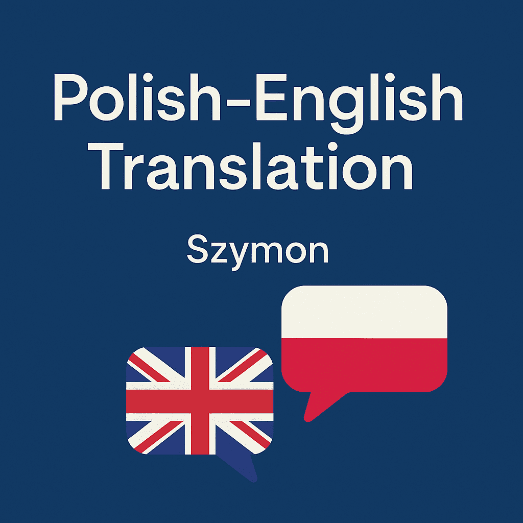 Polish to English translation - high quality and fast delivery