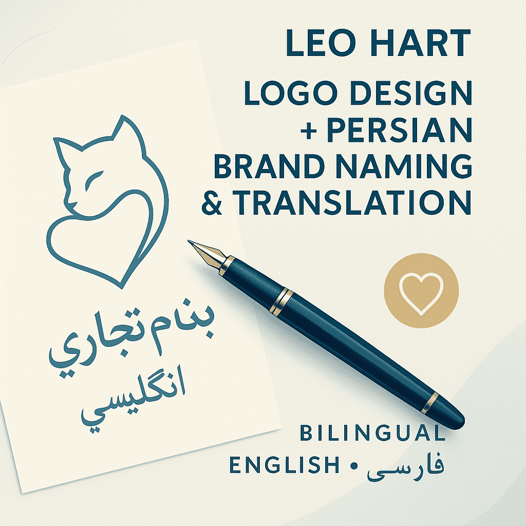 Logo Design + Persian Brand Naming & Translation | Unique Identity