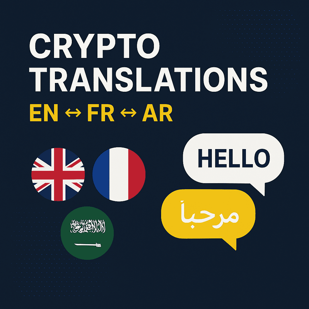 I will translate your crypto content (EN ↔ FR ↔ AR)