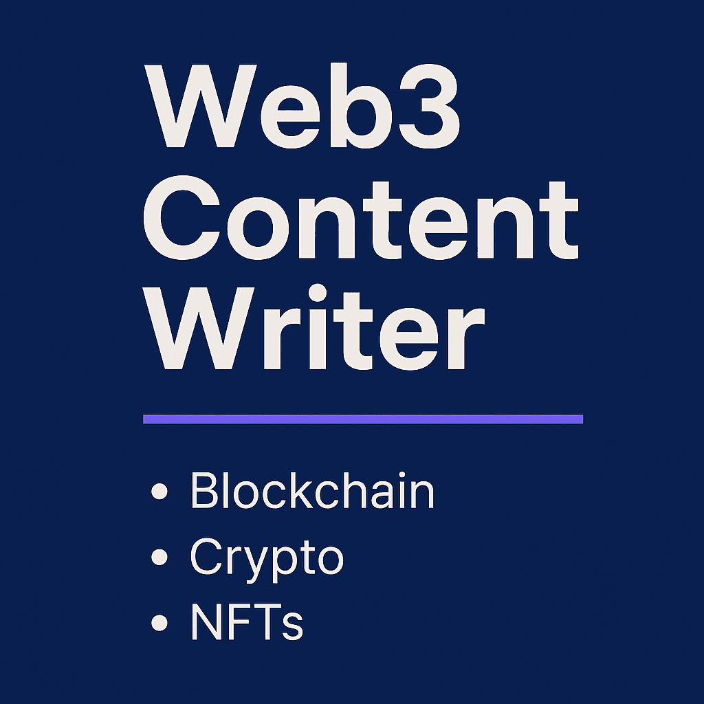 Web3 & Blockchain Content Writer | Blogs, Articles, and Whitepapers