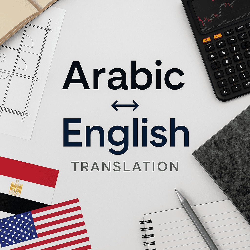 I will translate English to Arabic and vice versa