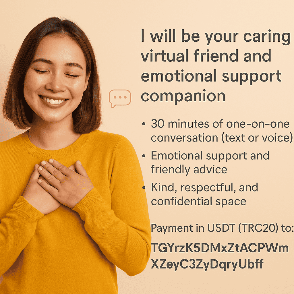 Virtual Friend, Emotional Support, Companionship, Conversation, Wellness, Listening