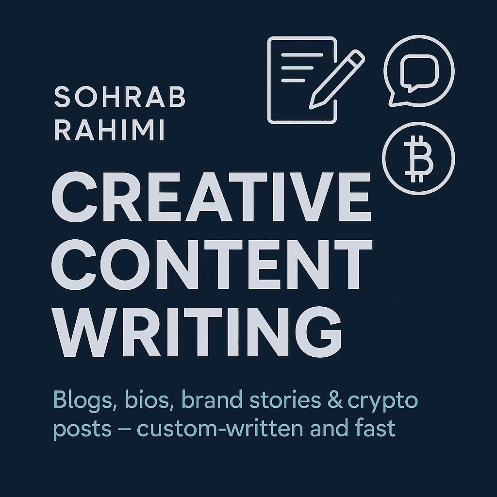 Professional Brand Writing: Web Content, Bios, & Crypto Messaging