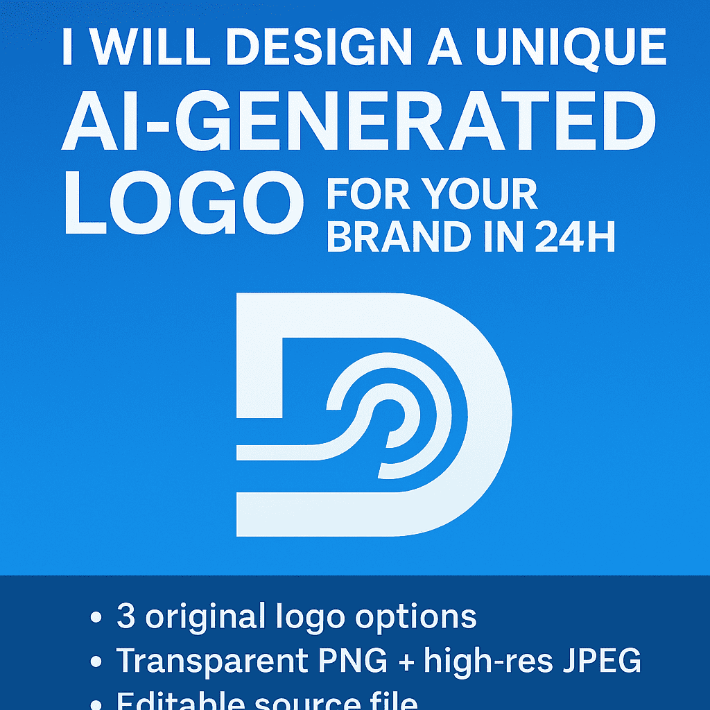 I will design a unique AI-generated logo for your brand in 24h