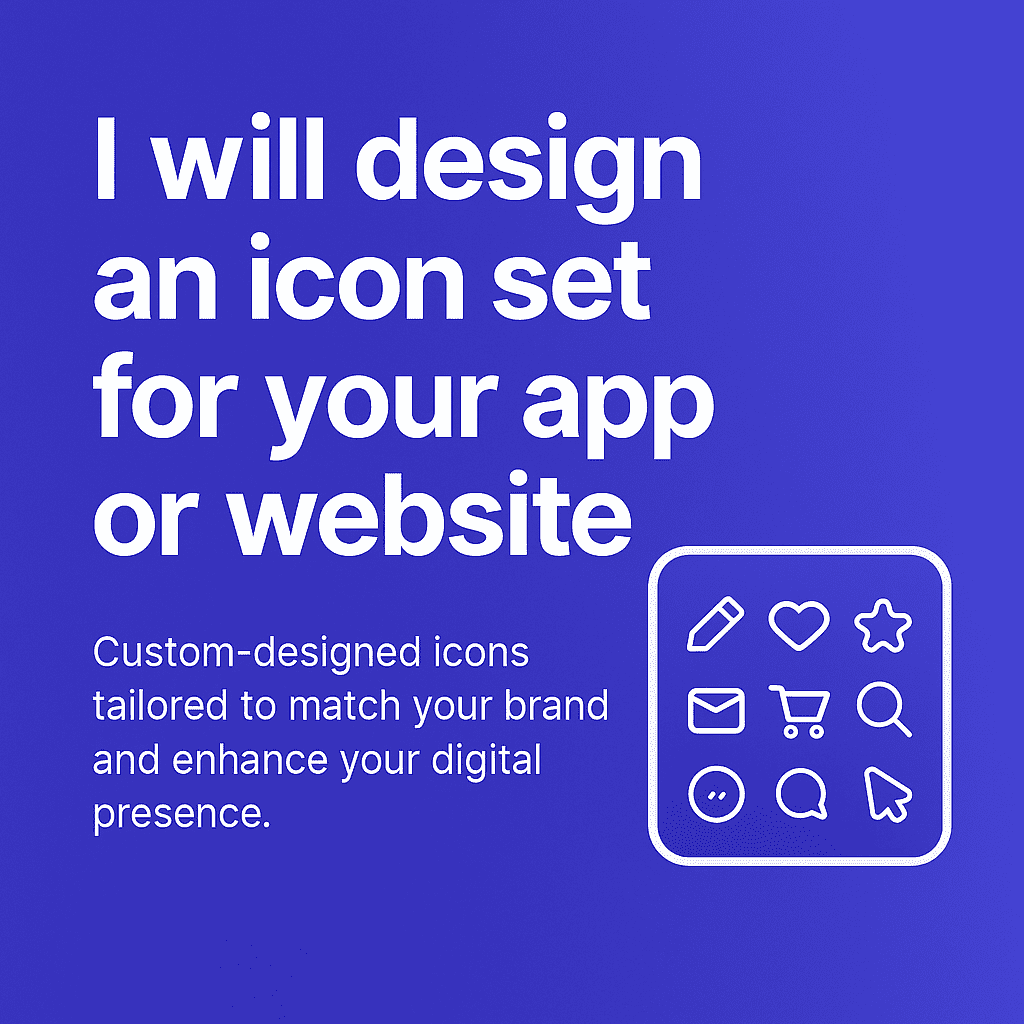 I will design a custom icon set for your app, brand, or product