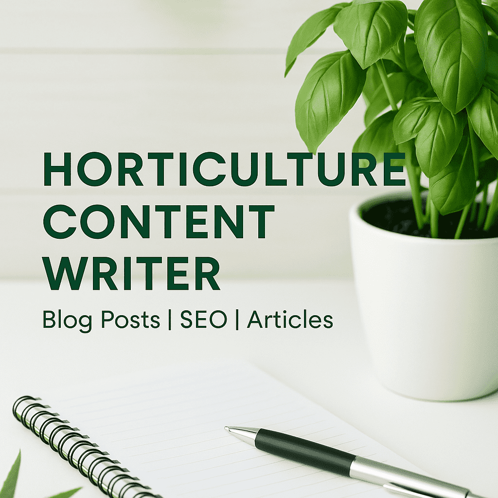 I will write engaging and SEO-friendly Horticulture Blog posts and Articles.