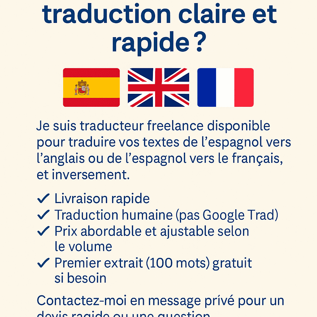 Besoin d'une traduction claire et rapide?