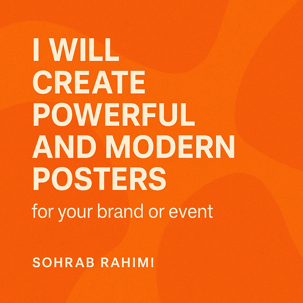 I will create powerful and modern posters for your brand or event