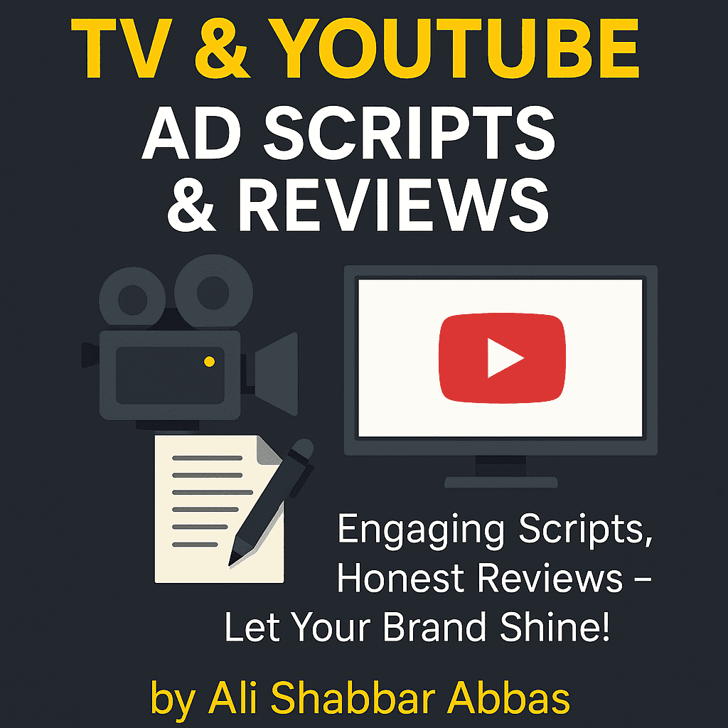 Creative TV & YouTube Commercial Script Writing & Reviews