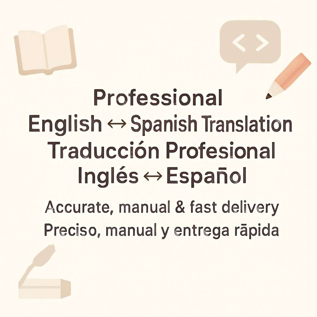Traduciré textos del inglés al español de forma precisa
