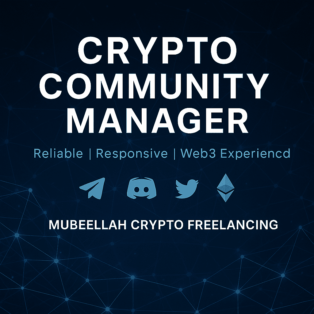 I Will Manage Your Crypto Community (Telegram, Discord, or Social Media)