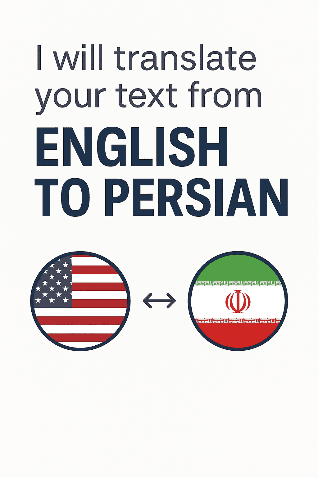 🔤 I will translate your text from English to Persian and vice versa