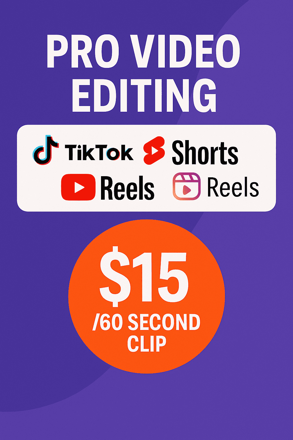 I will edit your TikTok, YouTube Shorts, or Instagram Reels fast and professional