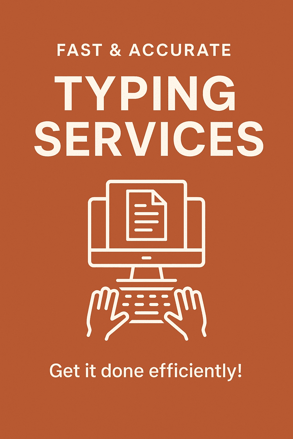 I will offer fast and accurate typing services for any task