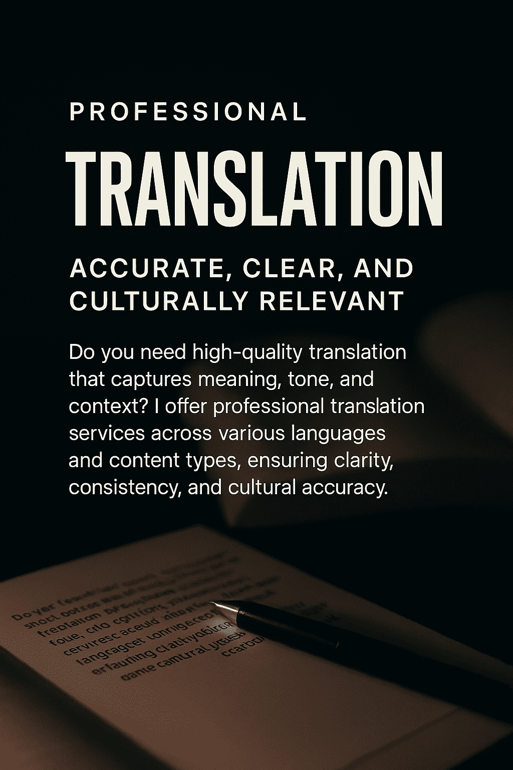 Professional Translation Services – Accurate, Clear, and Culturally Relevant