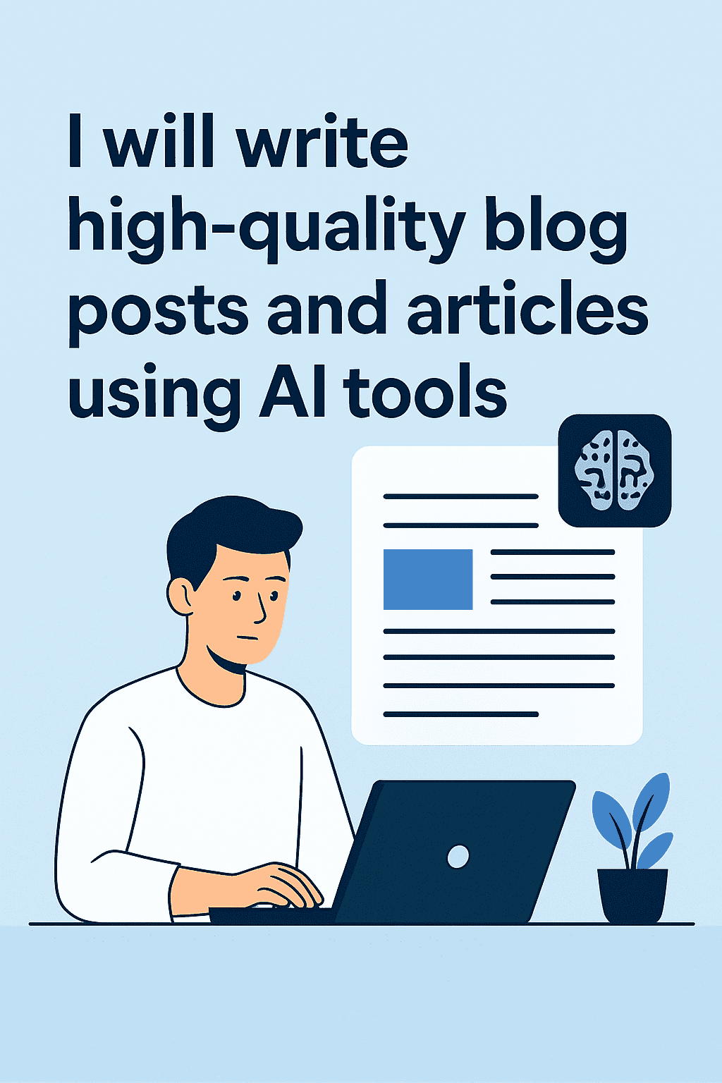 I will write engaging blog posts and SEO articles using AI tools