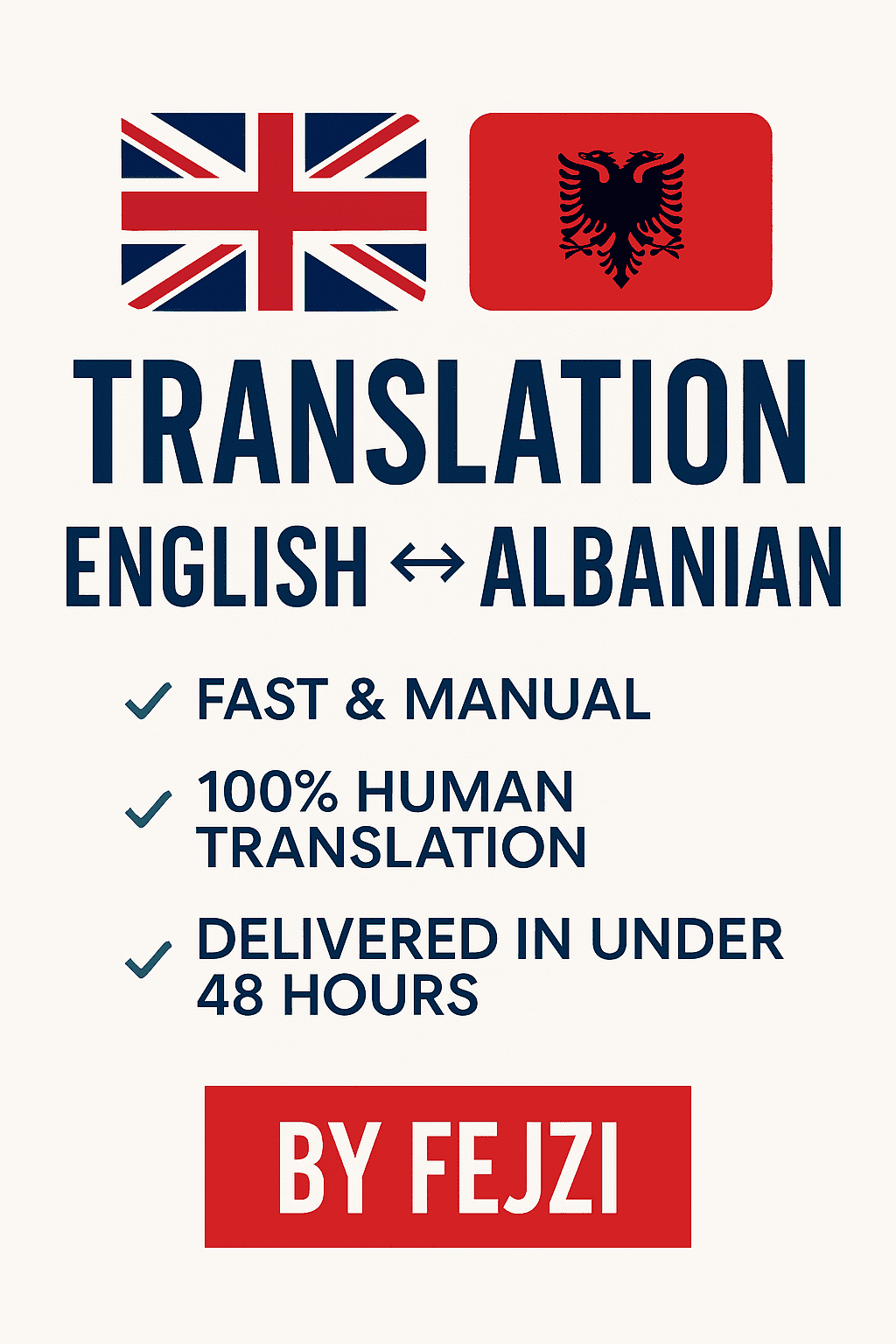 Title: 🔁 English ⇄ Albanian Translation (Fast + Manual)