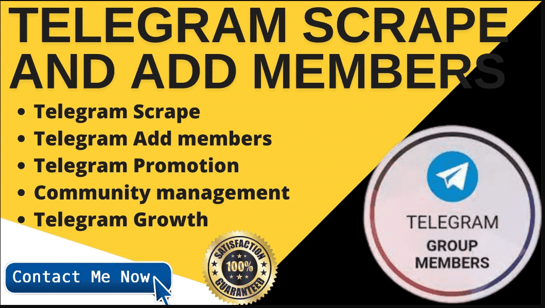 I will do organic telegram marketing, telegram scraper, crypto group members, telegram adder, channel subscribers