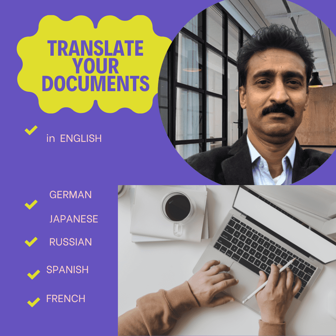 Translate documents from different languages to English