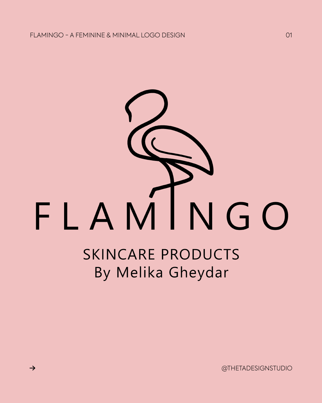 Flamingo Skincare Product Branding Design