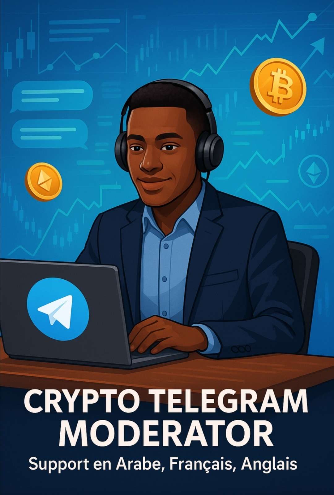 I will moderate and support your crypto Telegram community