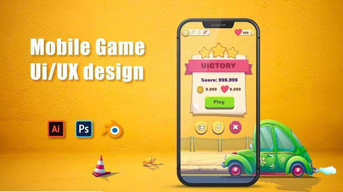 Design complete game UI design with main menu, game icon..,